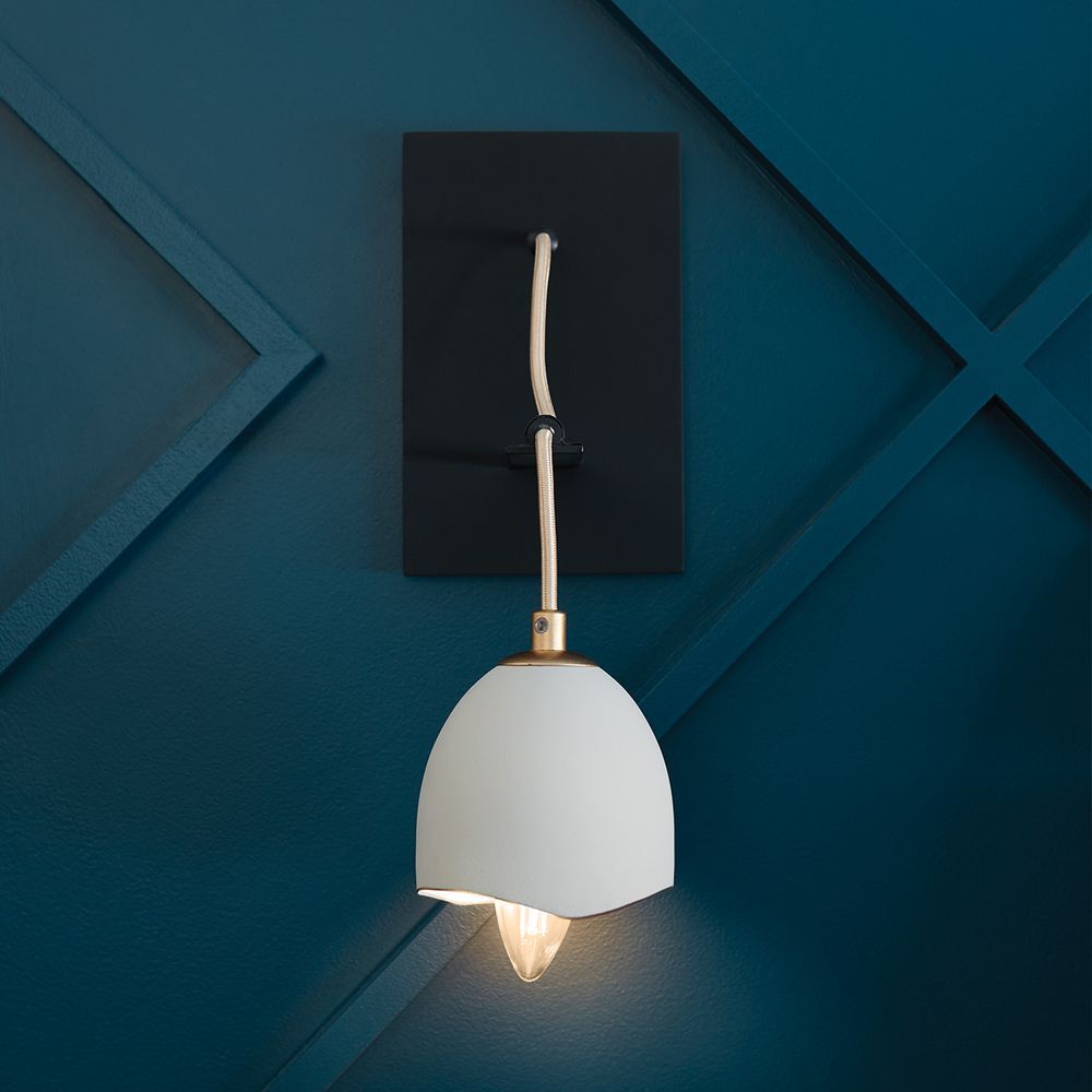 Quintessentiale QN-NULA1 Nula 1 Light Wall Light Shell White/Luxe Gold