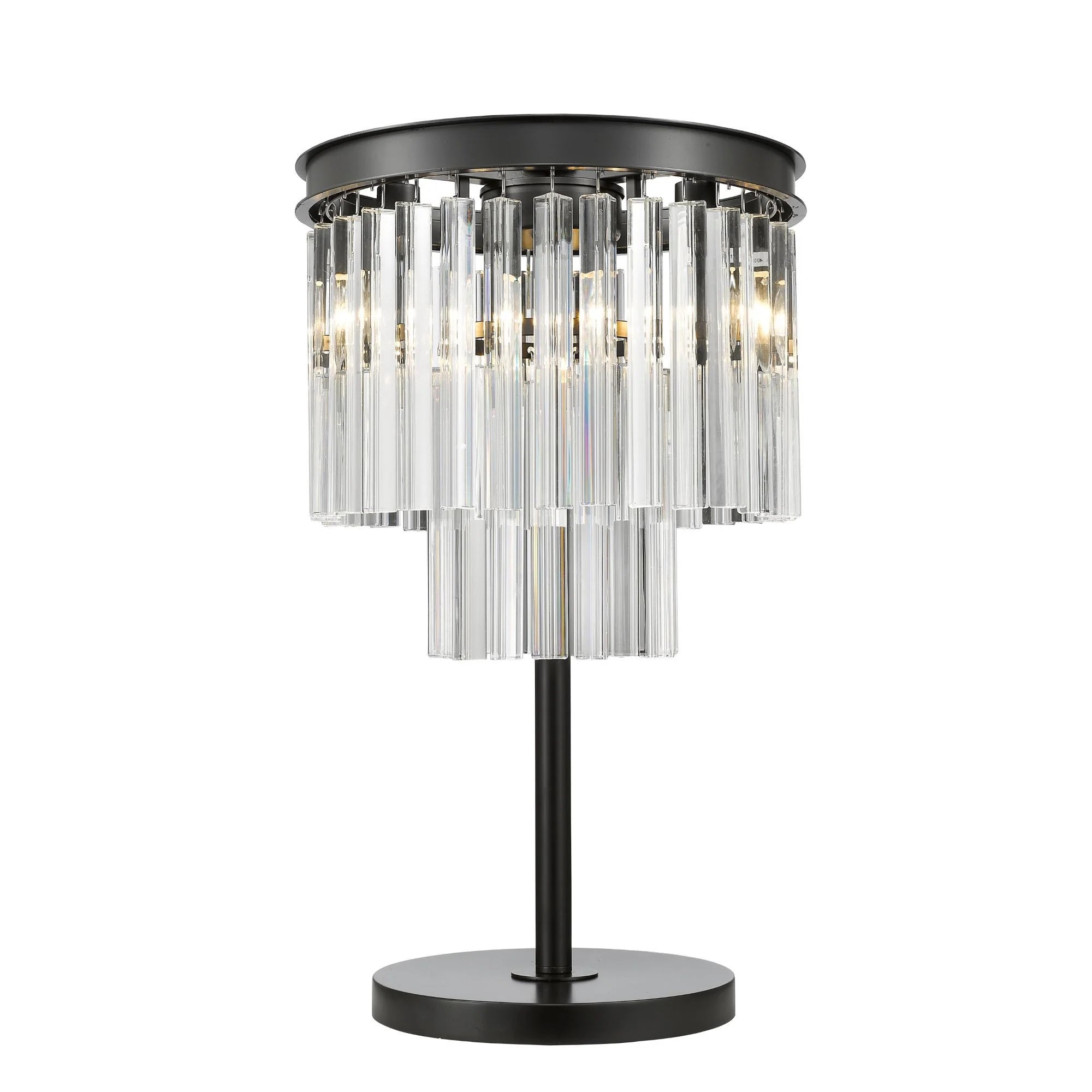 Crystal Table Lamp with 3 Bulbs by LX-Richmond LXRICH036CS3TAB