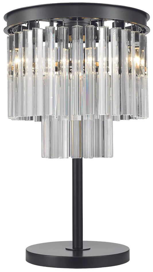Crystal Table Lamp with 3 Bulbs by LX-Richmond LXRICH036CS3TAB