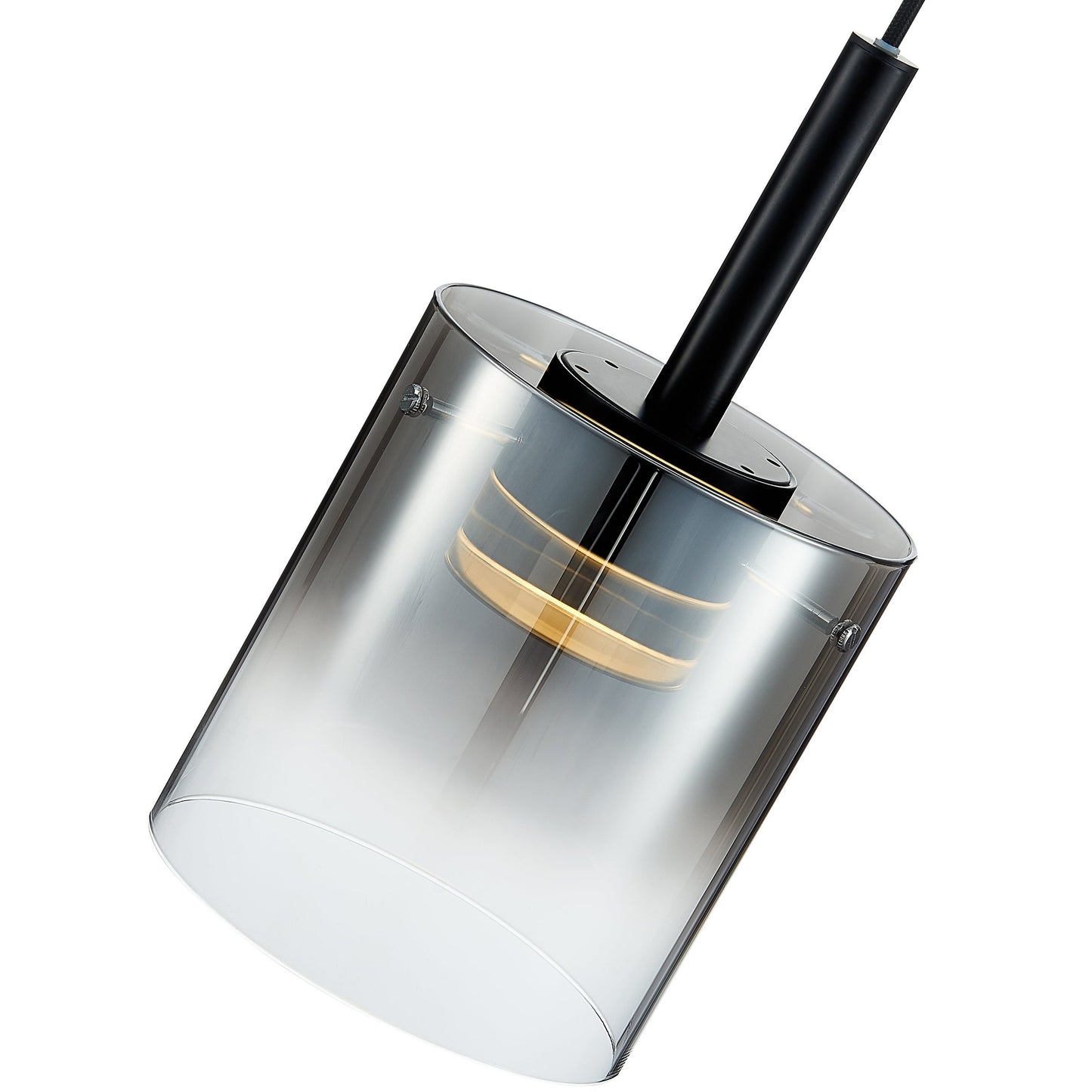 LX-Roundhay LXROUN016BL1PEND 1 Smoked Glass Shade Bulb Decorative Ceiling Pendant Light