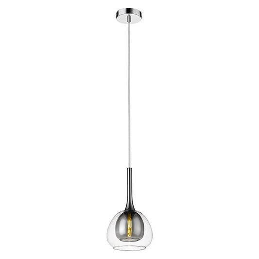 LX-Adelina Smoked Grey Small Decorative Ceiling Pendant Light LXADEL016SG1PEND