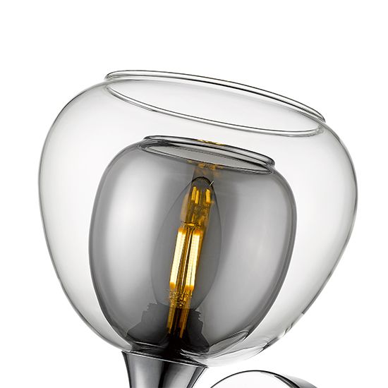 LX-Adelina Smoked Grey Decorative Wall Light LXADEL016SG1WAL