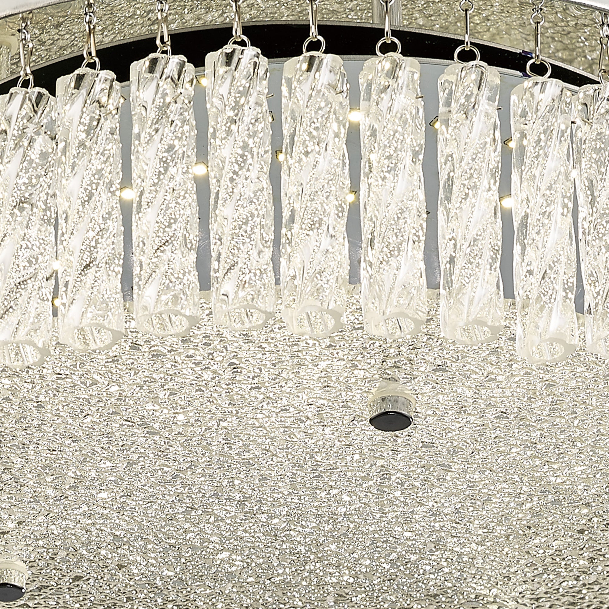 Aiden 18W 1600lm LED 4200K Polished Chrome/Glass Small Round Flush Ceiling with 3-Year Warranty