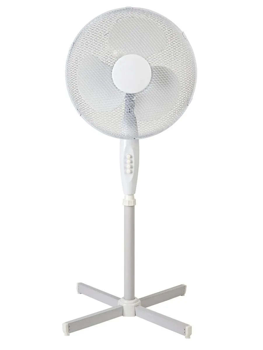 White 3 Speed Oscillating Pedestal Fan, 16 inch D0435