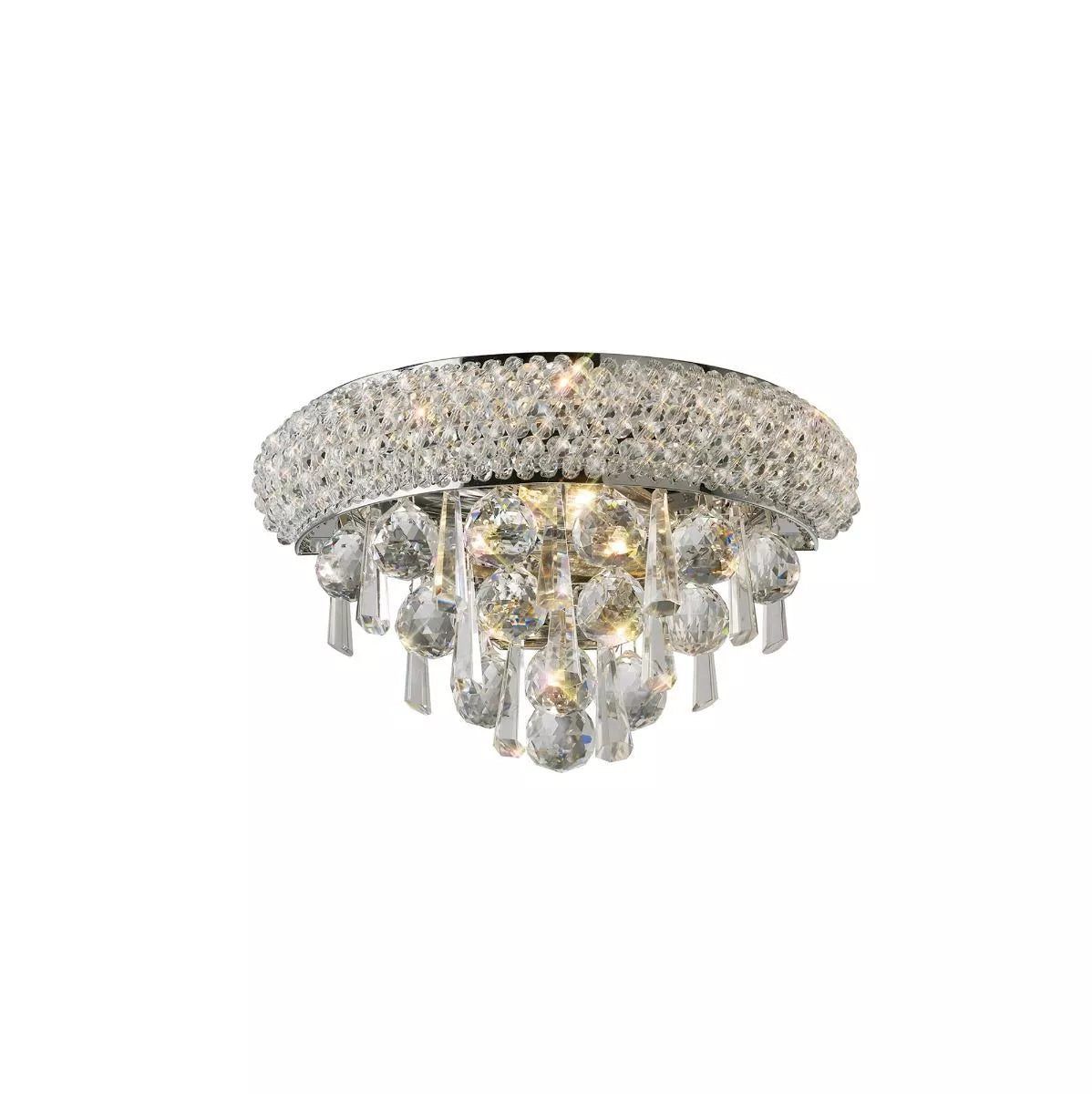 Small polished chrome/crystal wall lamp by Diyas, model number IL31440
