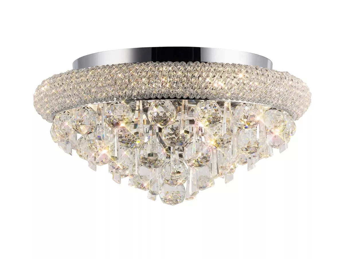 IL31445 Diyas Alexandra Ceiling Lighting, 6 Lights, Polished Chrome.