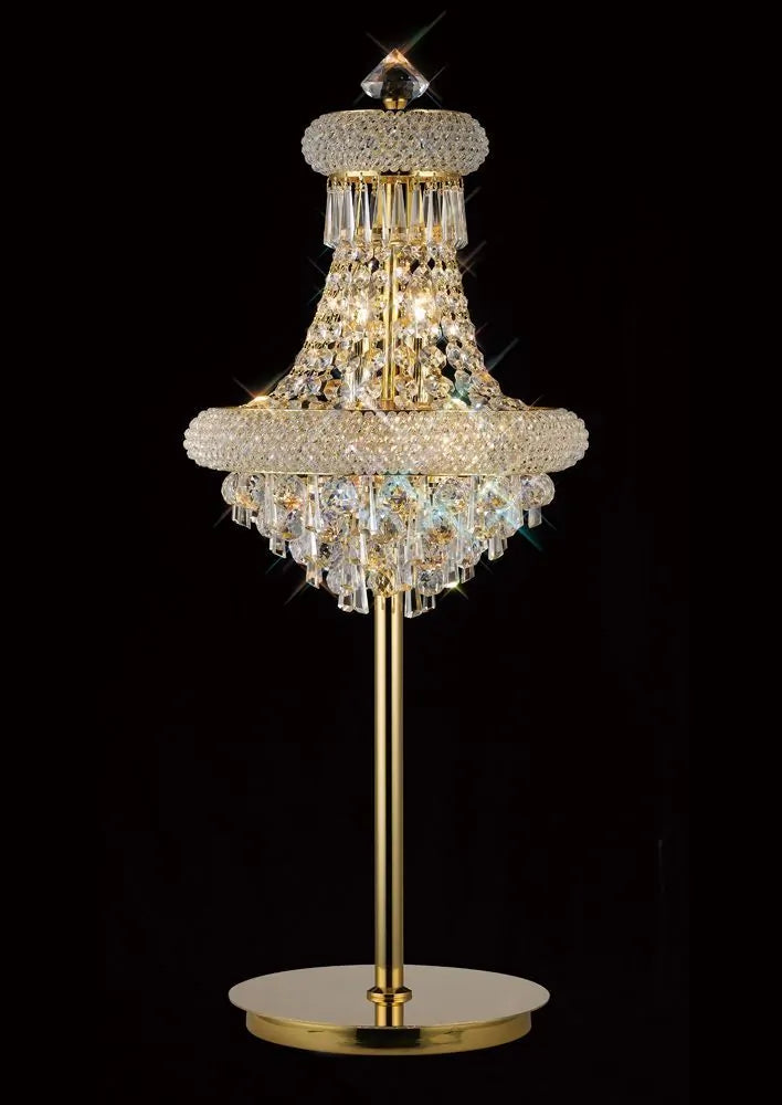 Diyas Alexandra 5 Light Table Lamp Gold/Crystal IL32103