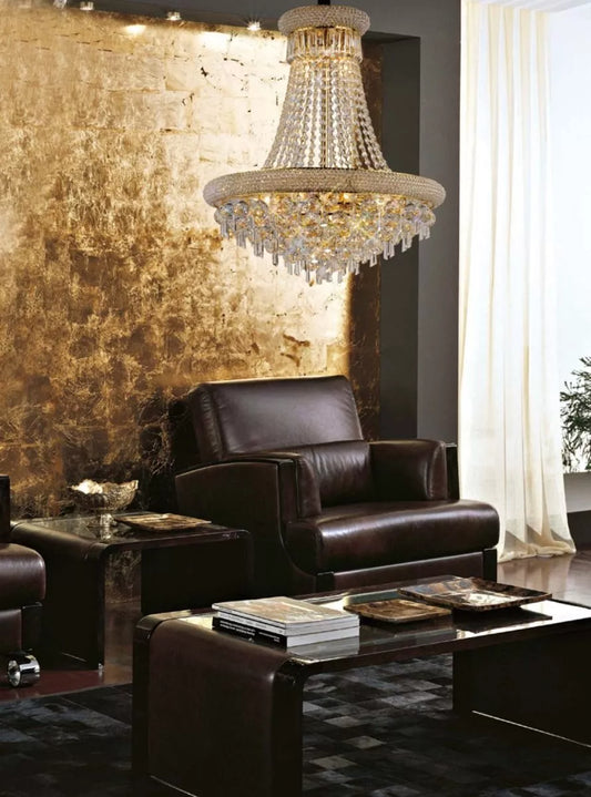 IL32111 Diyas Alexandra 13 Light Pendant in Gold/Crystal