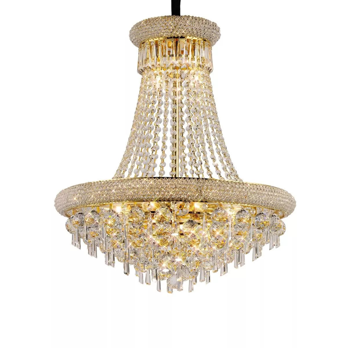 IL32111 Diyas Alexandra 13 Light Pendant in Gold/Crystal