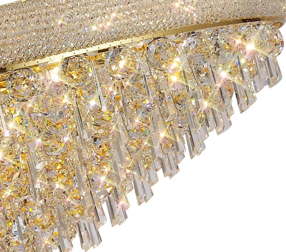 Diyas Alexandra 3 Tier 37 Light Crystal Chandelier Gold/Crystal IL32115