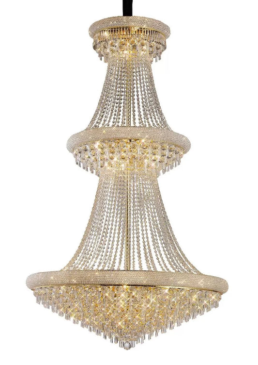 Diyas Alexandra 3 Tier 37 Light Crystal Chandelier Gold/Crystal IL32115