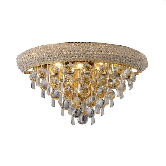Alexandra Medium 3 Light Wall Lamp Gold/Crystal IL32101 by Diyas