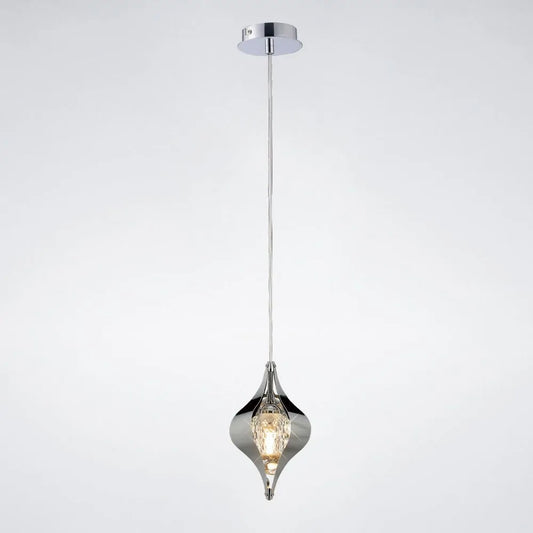 Amano Pendant 1 Light Polished Chrome Crystal Diyas IL30582