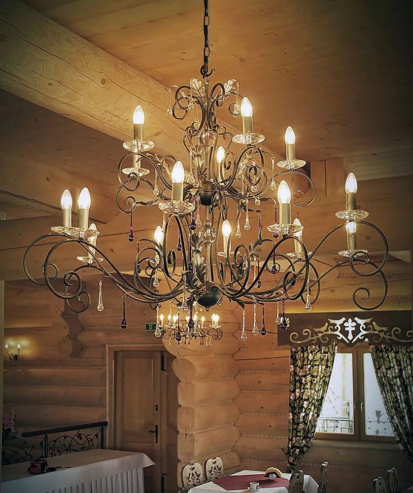 Bronze ELS/AML15 Elstead Amarilli 15lt Chandelier