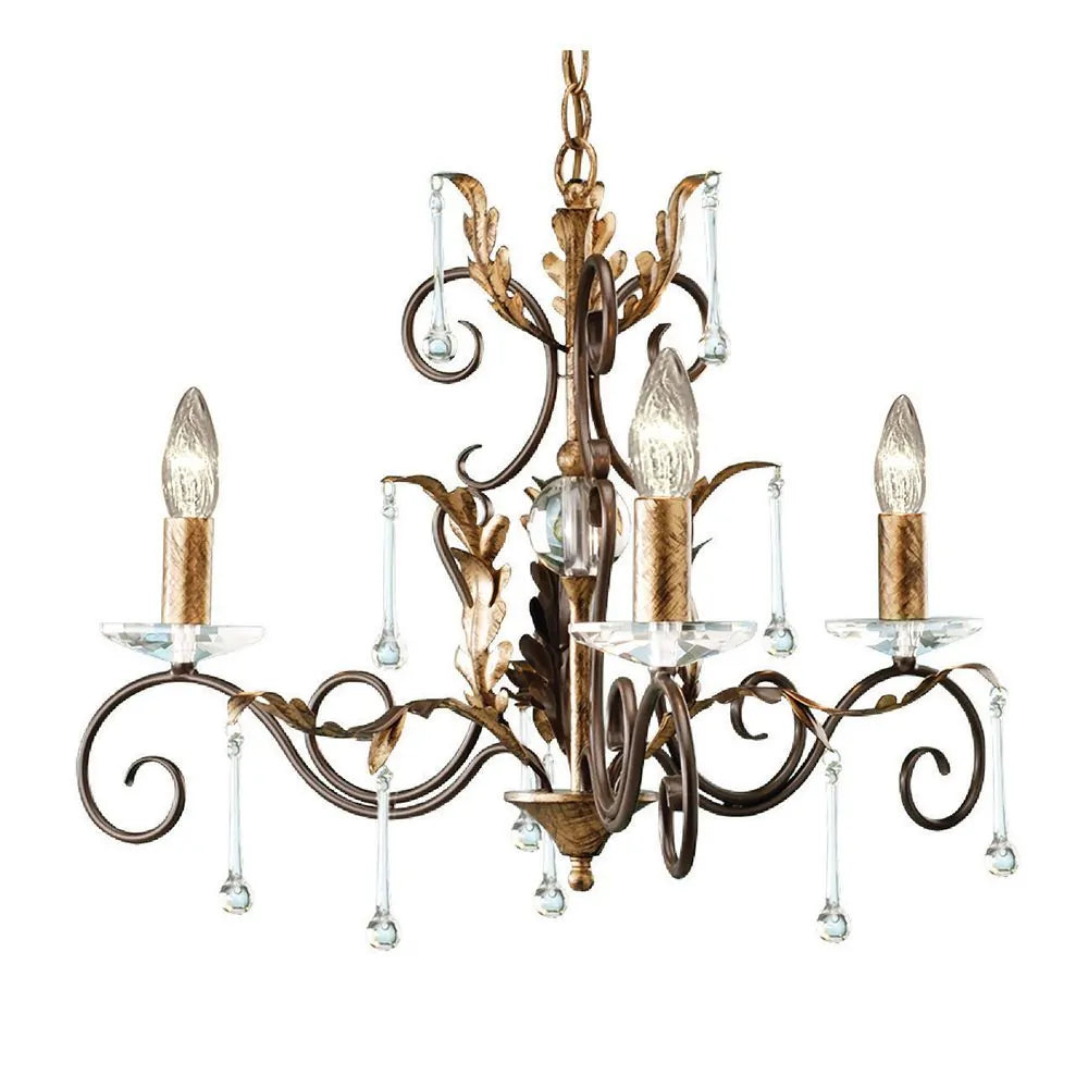 Bronze/Gold Elstead Amarilli 3-Light Chandelier AML3-BRONZE