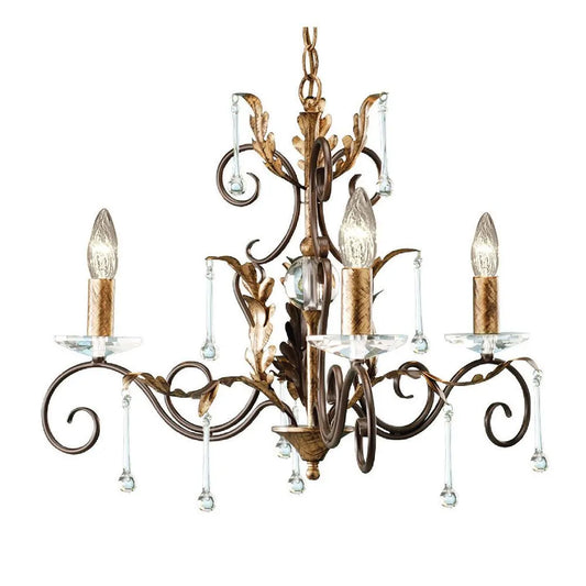 Bronze/Gold Elstead Amarilli 3-Light Chandelier AML3-BRONZE