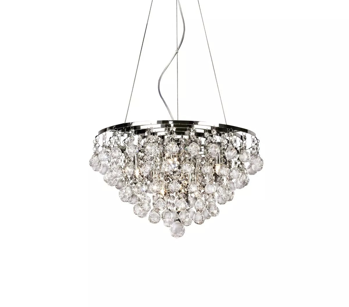 Diyas IL30015 Atla 8 Light Polished Chrome/Crystal Pendant