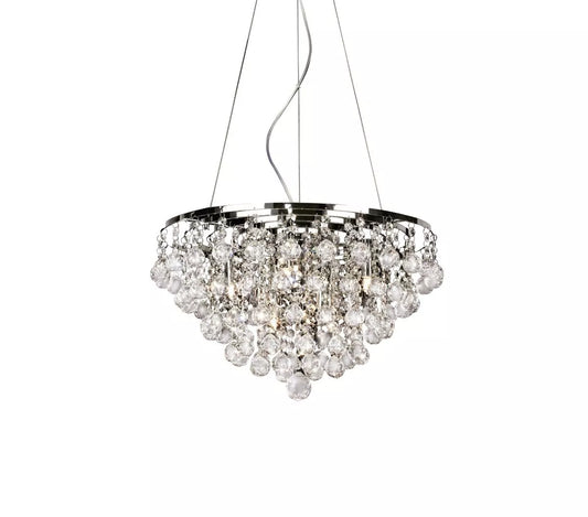 Diyas IL30015 Atla 8 Light Polished Chrome/Crystal Pendant