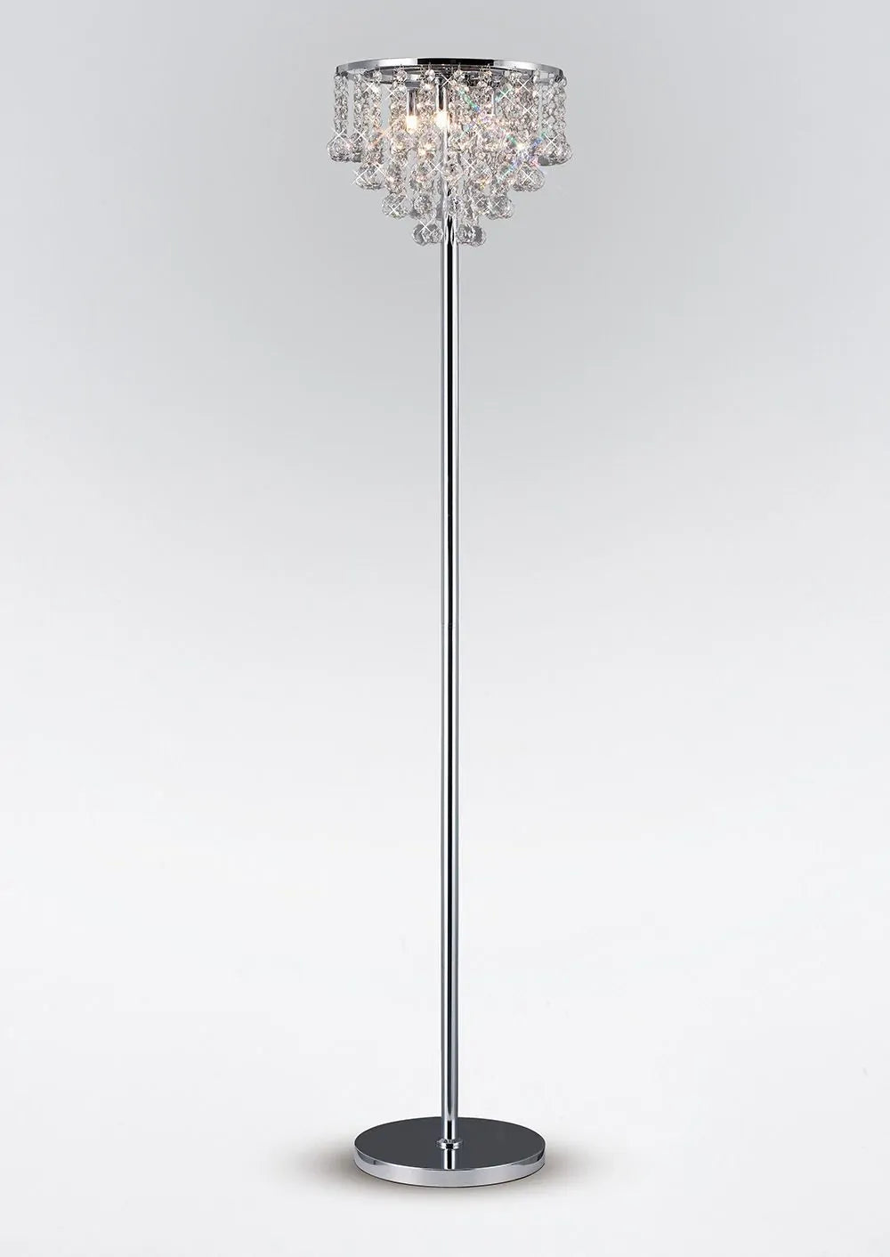 Diyas IL30029 Atla Floor Lamp 4 Light Polished Chrome/Crystal