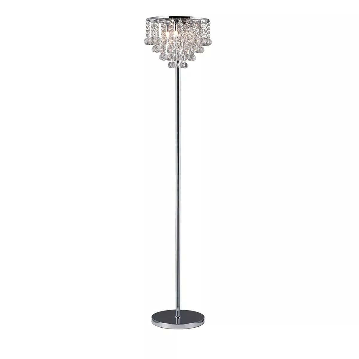 Diyas IL30029 Atla Floor Lamp 4 Light Polished Chrome/Crystal