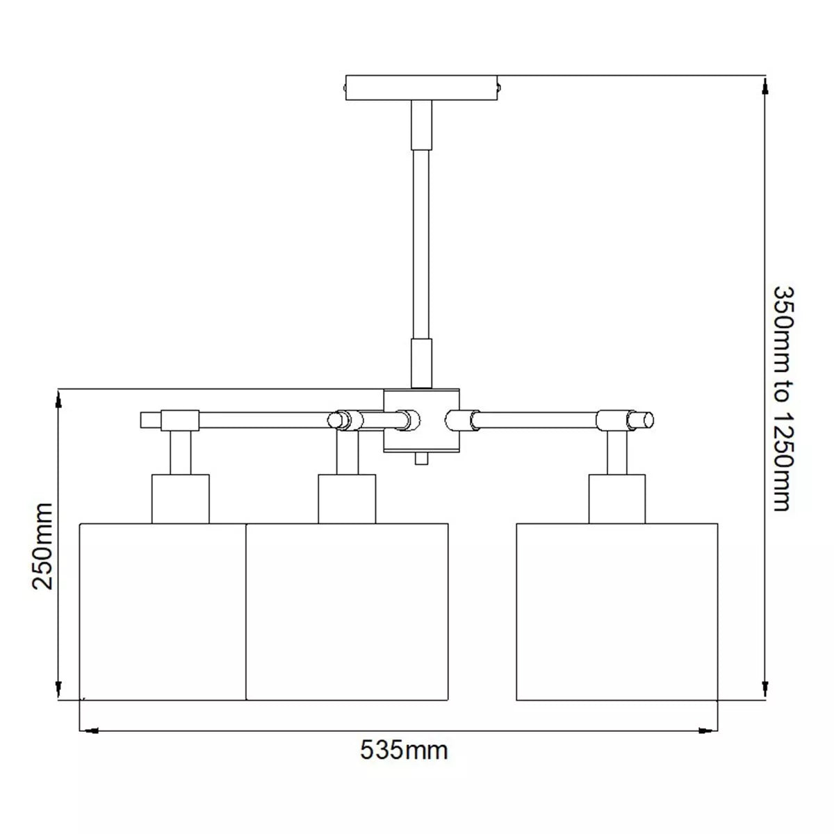 Elstead Balance 5 Light Chandelier, White Shades and Polished Nickel Accents KPN-BALANCE5