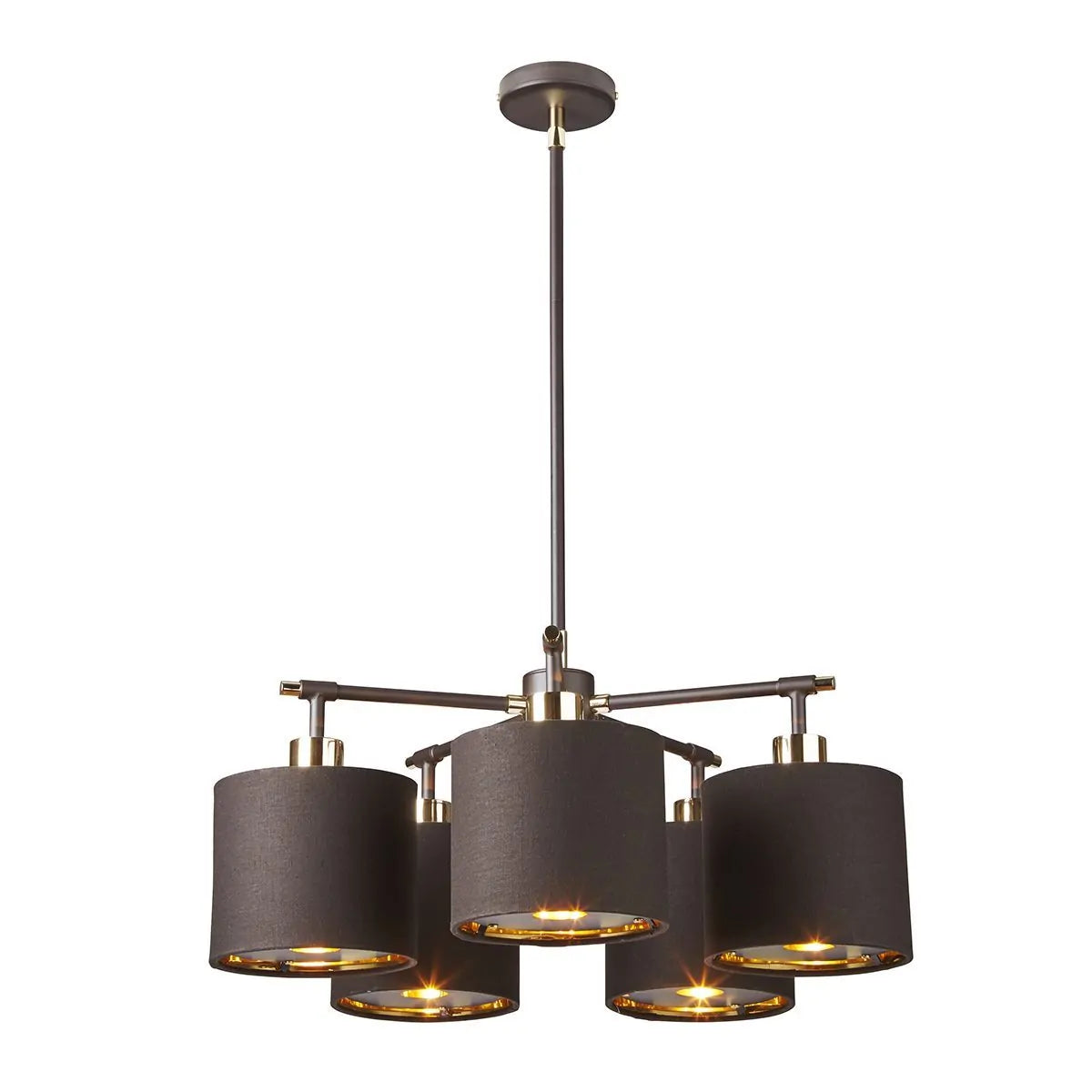 Elstead Balance 5-Litre Brown/Polished Brass Chandelier BRPB ELS/BALANCE5