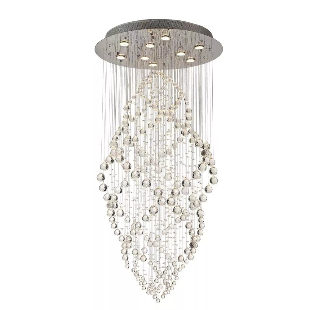 Diyas Colorado 9 Light Oval Pendant Polished Chrome/Crystal IL30784
