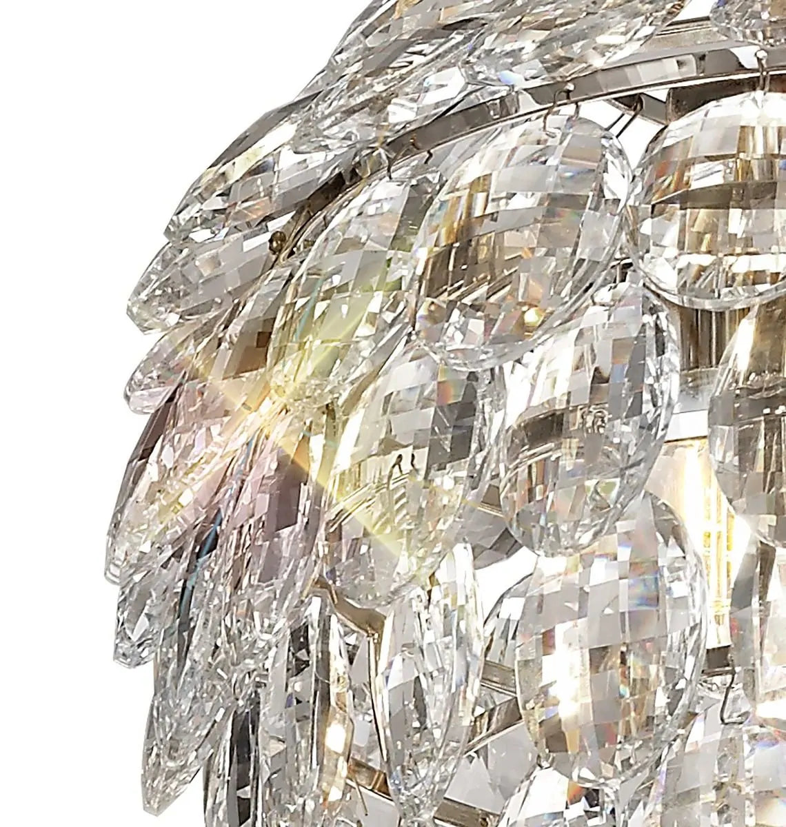 Coniston IL32800 Crystal 3 Light Small Pendant with Polished Chrome Frame by Diyas