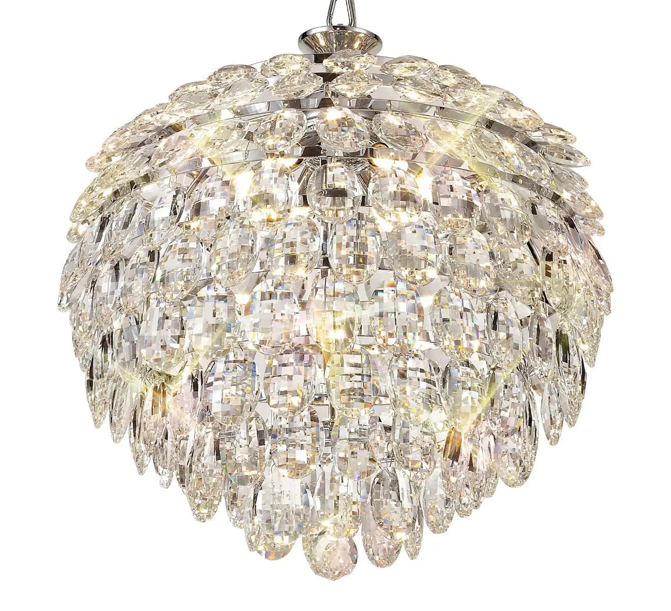 Coniston IL32801 Crystal 6 Light Medium Pendant with Polished Chrome Frame by Diyas