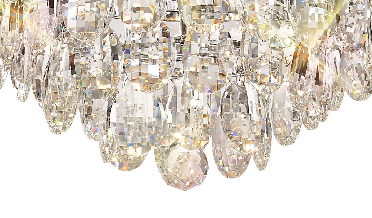 Coniston IL32801 Crystal 6 Light Medium Pendant with Polished Chrome Frame by Diyas