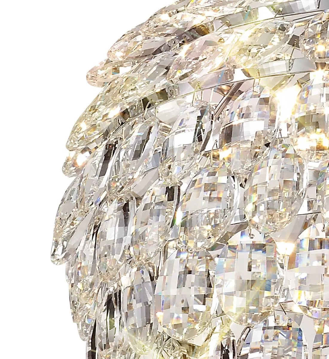 Coniston IL32801 Crystal 6 Light Medium Pendant with Polished Chrome Frame by Diyas