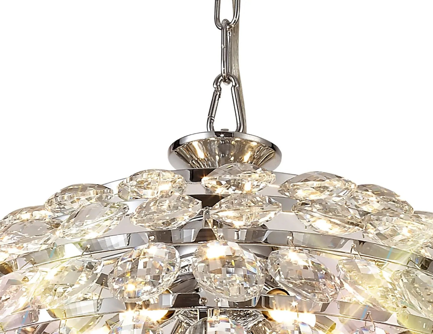Coniston IL32801 Crystal 6 Light Medium Pendant with Polished Chrome Frame by Diyas