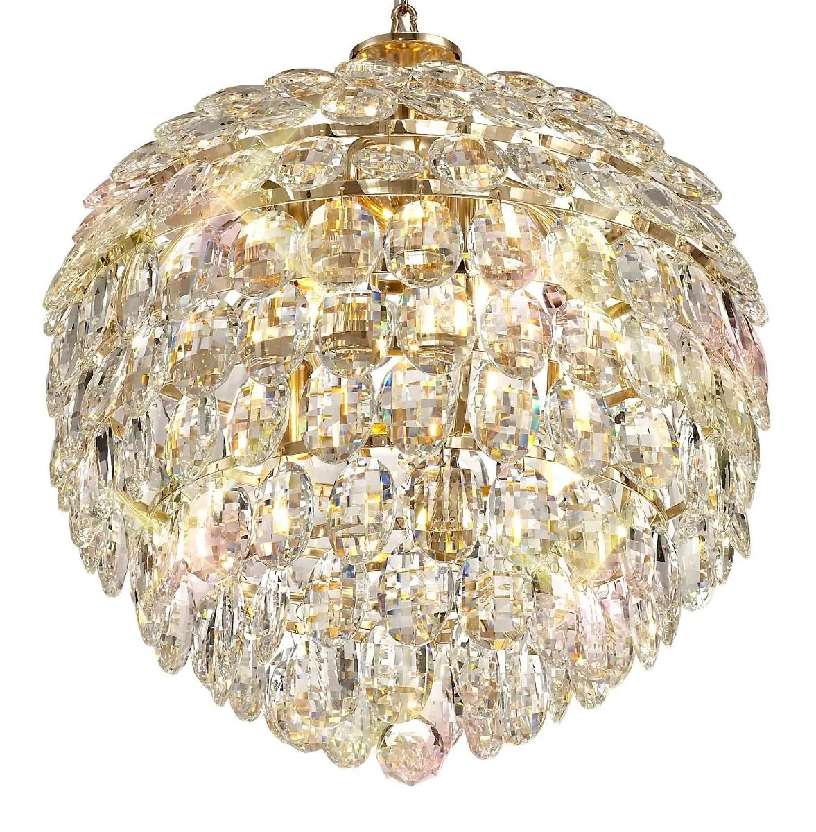 Crystal 6 Light Medium Pendant Gold Frame Diyas Coniston IL32804