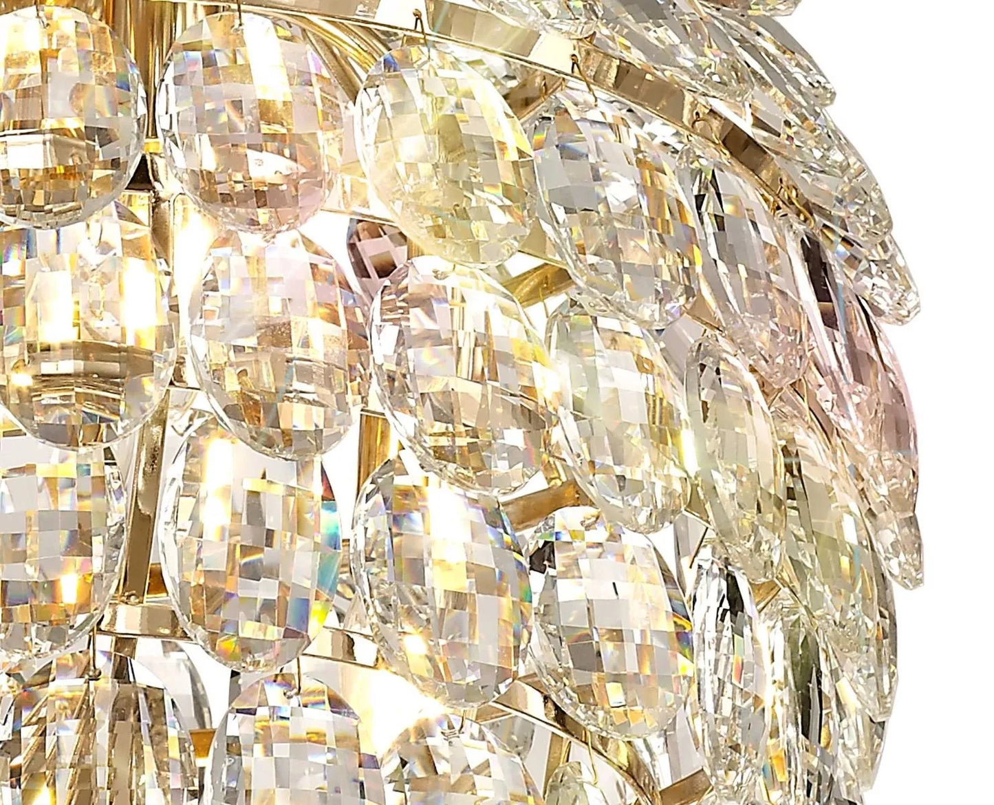 Crystal 6 Light Medium Pendant Gold Frame Diyas Coniston IL32804