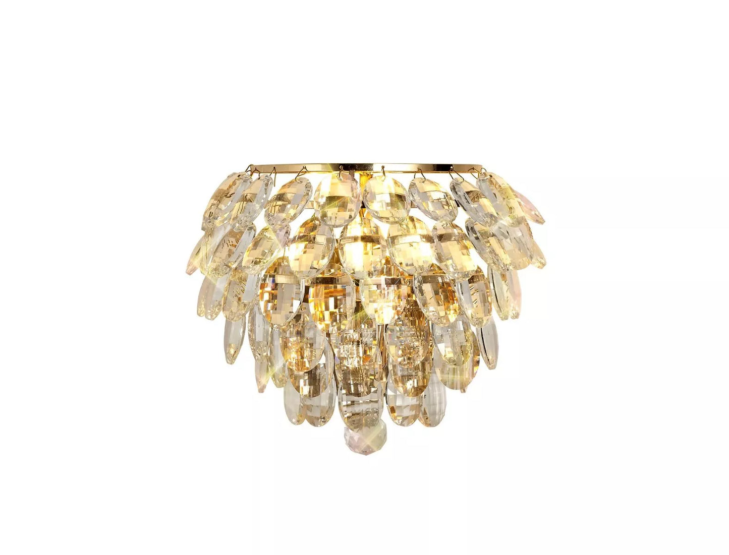 Gold Frame Diyas Coniston IL32807 Crystal Single Wall Light