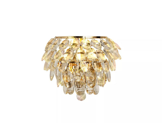 Gold Frame Diyas Coniston IL32807 Crystal Single Wall Light