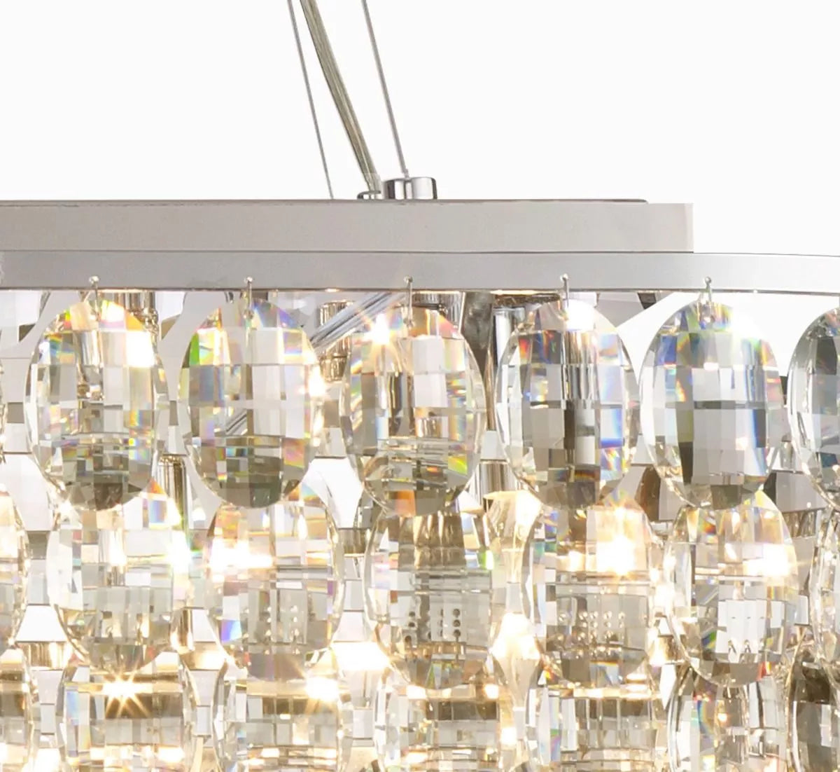 Coniston Linear Bar Pendant 14 Light Polished Chrome/Crystal by Diyas IL32822