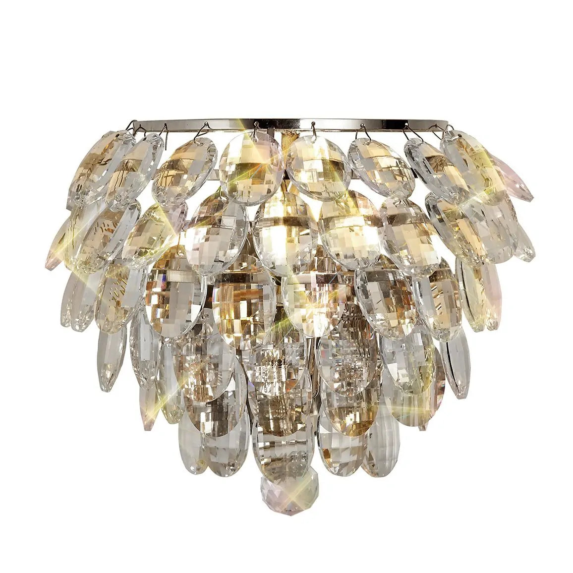 Diyas Coniston IL32806 Polished Chrome Frame Crystal Single Wall Light