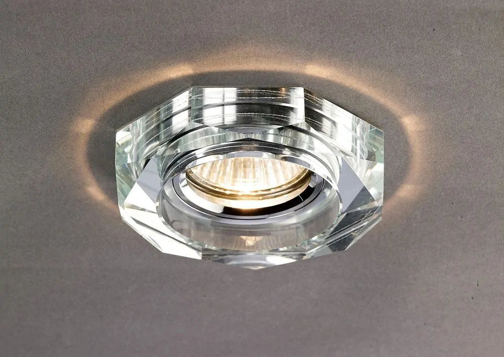 Diyas IL30823CH Deep Hexagonal Rim Only Clear Crystal Downlight