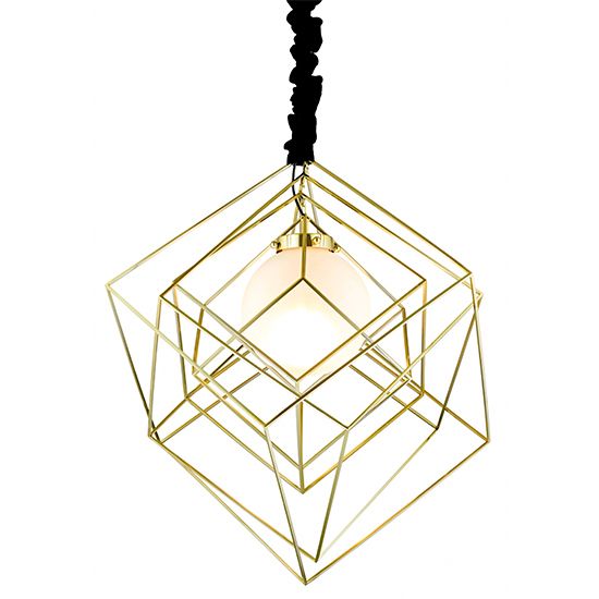 LX-Dalston LXDALS050BRA1DECO 1 Bulb Decorative Ceiling Pendant Light in Brass