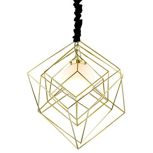 LX-Dalston LXDALS050BRA1DECO 1 Bulb Decorative Ceiling Pendant Light in Brass