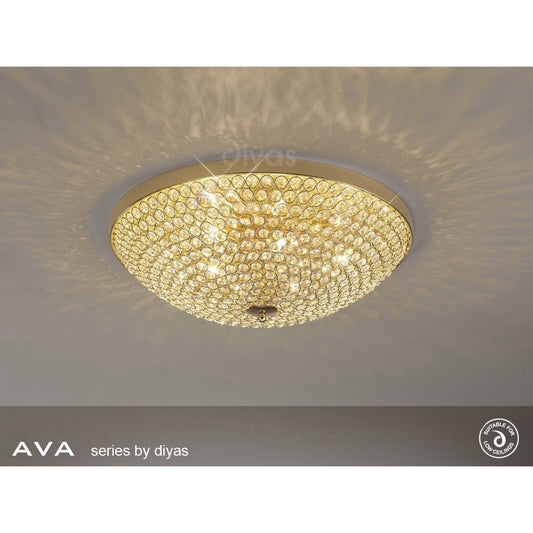 Ava Ceiling 6 Light French Gold/Crystal Diyas IL30757