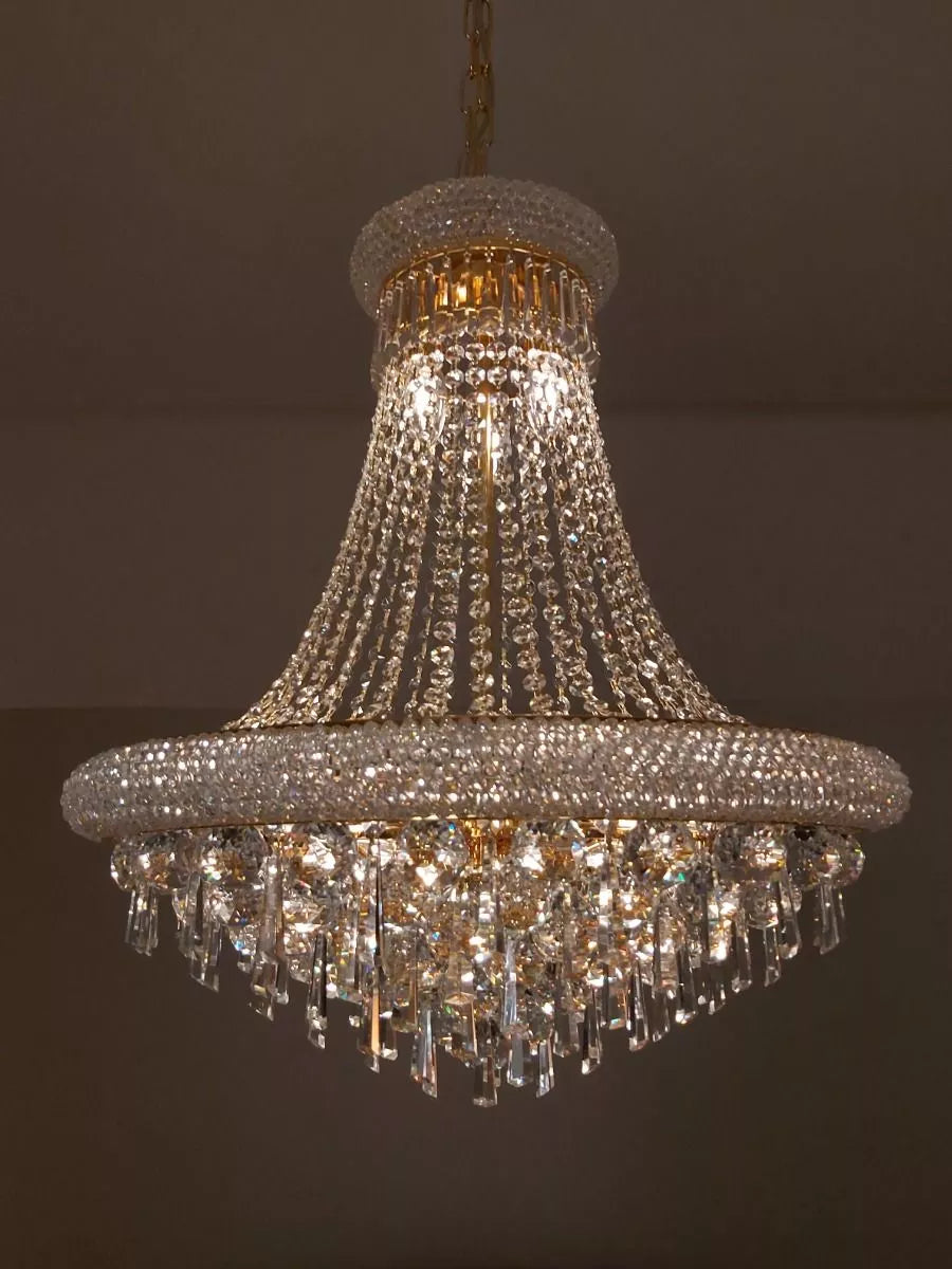 IL32111 Diyas Alexandra 13 Light Pendant in Gold/Crystal
