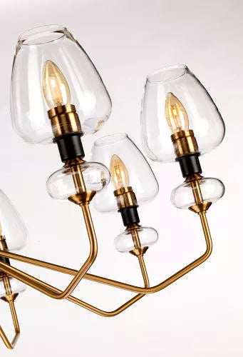 Aged Brass 8-Light Chandelier by Elstead Armand DL-ARMAND8-AB