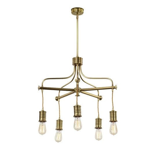 Aged Brass Elstead Douille 5lt Chandelier the DOUILLE5 AB