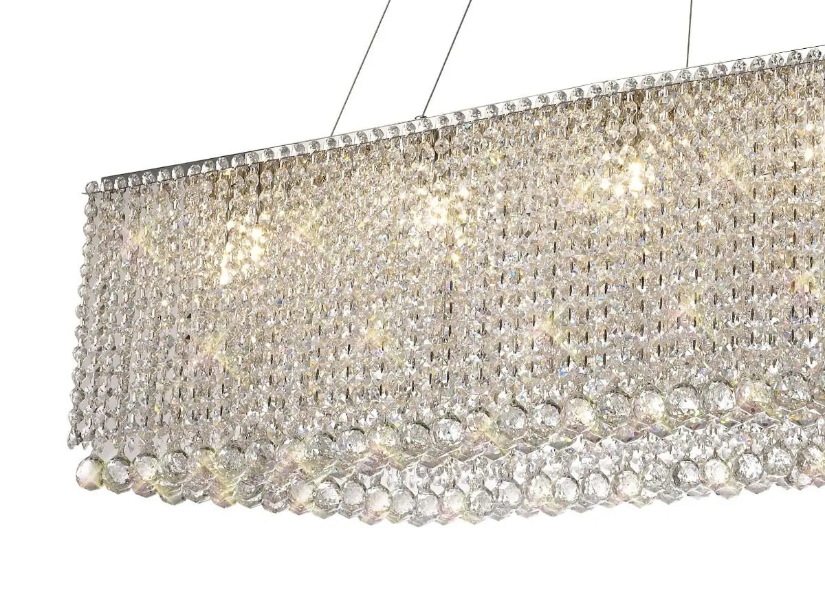 Empire Crystal 14 Light Bar Pendant with Polished Chrome Frame by Diyas IL31733