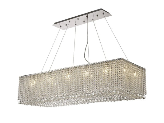 Empire Crystal 14 Light Bar Pendant with Polished Chrome Frame by Diyas IL31733