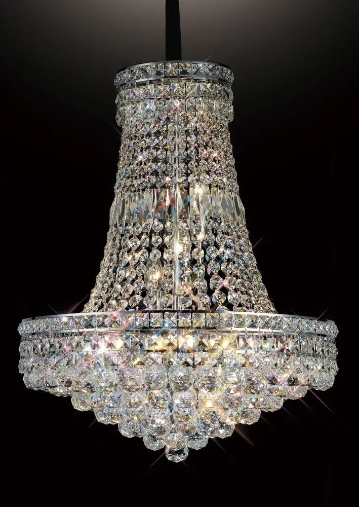 Frances Crystal 14 Light Pendant with Polished Chrome Frame by Diyas IL31420