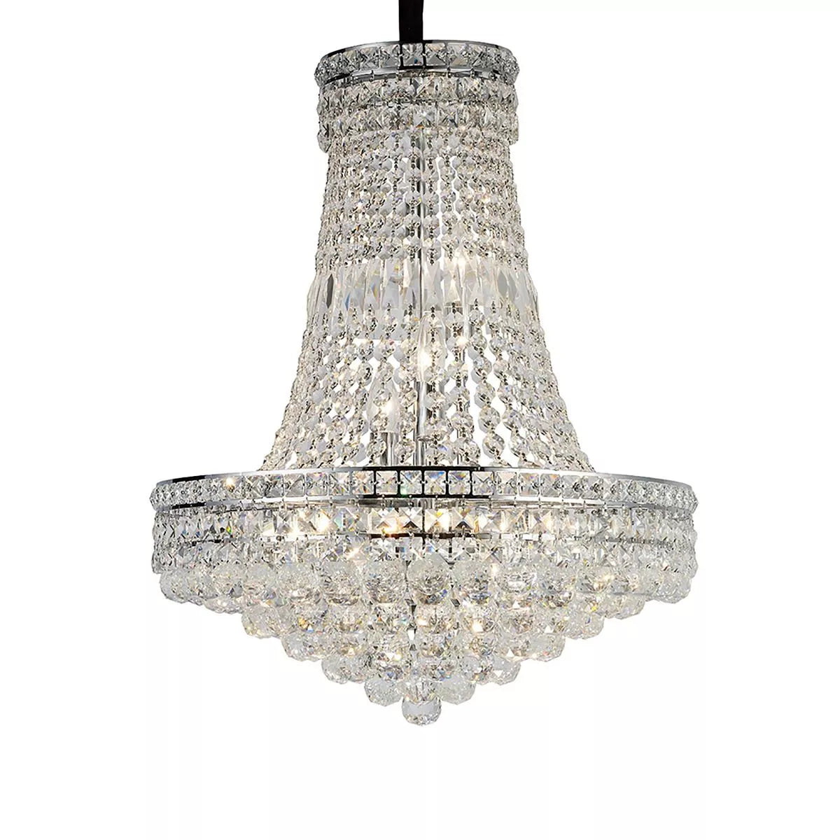 Frances Crystal 14 Light Pendant with Polished Chrome Frame by Diyas IL31420
