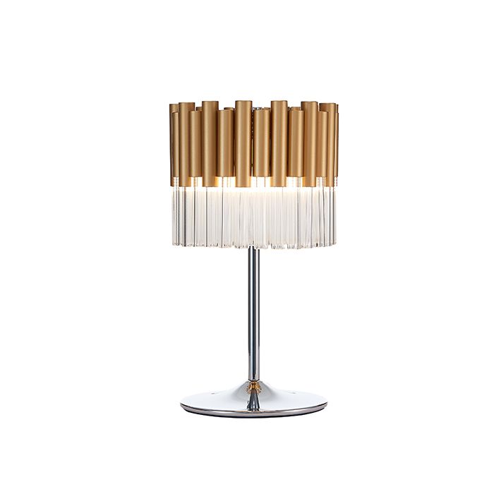 LX-Harrogate LXHARR022GD3TABL 3 Bulb Table Lamp in Gold.
